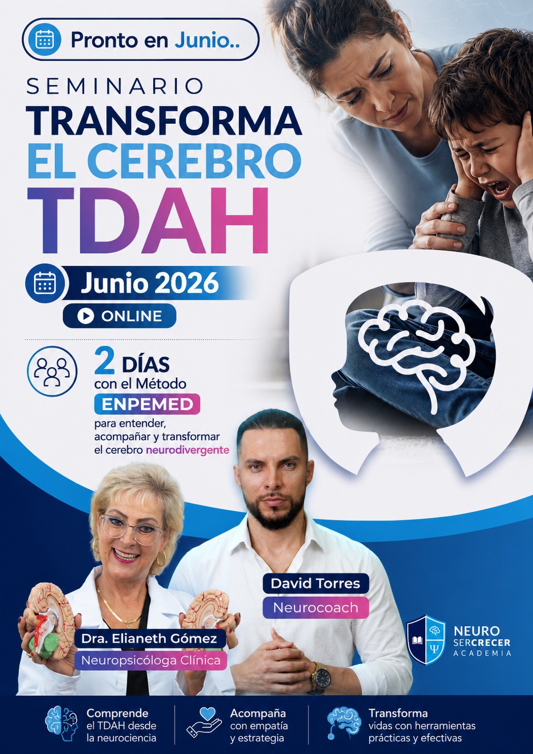 Flyer del Seminario Transforma el Cerebro TDAH, Junio 2026